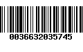 Código de Barras 0036632035745