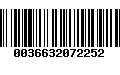 Código de Barras 0036632072252