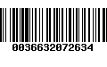 Código de Barras 0036632072634