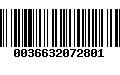 Código de Barras 0036632072801