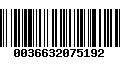 Código de Barras 0036632075192
