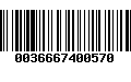 Código de Barras 0036667400570