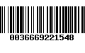 Código de Barras 0036669221548