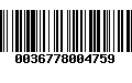 Código de Barras 0036778004759