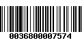 Código de Barras 0036800007574