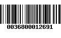 Código de Barras 0036800012691