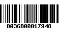 Código de Barras 0036800017948