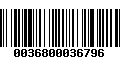 Código de Barras 0036800036796