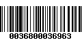 Código de Barras 0036800036963