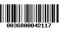 Código de Barras 0036800042117