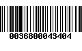 Código de Barras 0036800043404