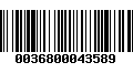 Código de Barras 0036800043589