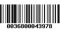 Código de Barras 0036800043978