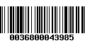 Código de Barras 0036800043985