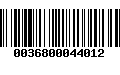 Código de Barras 0036800044012