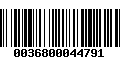 Código de Barras 0036800044791