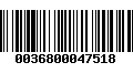 Código de Barras 0036800047518