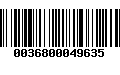 Código de Barras 0036800049635