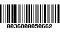 Código de Barras 0036800050662