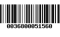 Código de Barras 0036800051560