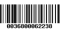 Código de Barras 0036800062238