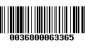 Código de Barras 0036800063365