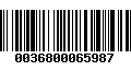 Código de Barras 0036800065987