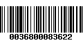 Código de Barras 0036800083622