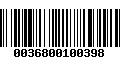 Código de Barras 0036800100398