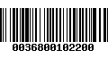 Código de Barras 0036800102200