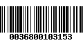 Código de Barras 0036800103153