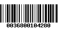 Código de Barras 0036800104280