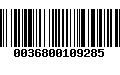 Código de Barras 0036800109285