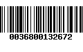 Código de Barras 0036800132672