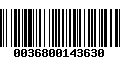 Código de Barras 0036800143630