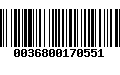 Código de Barras 0036800170551