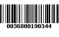 Código de Barras 0036800190344