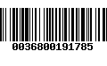 Código de Barras 0036800191785