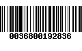 Código de Barras 0036800192836