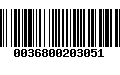 Código de Barras 0036800203051