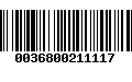 Código de Barras 0036800211117