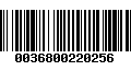 Código de Barras 0036800220256