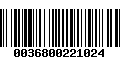 Código de Barras 0036800221024