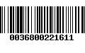 Código de Barras 0036800221611