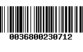 Código de Barras 0036800230712