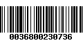 Código de Barras 0036800230736