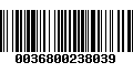 Código de Barras 0036800238039