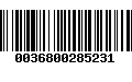 Código de Barras 0036800285231