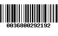 Código de Barras 0036800292192