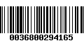 Código de Barras 0036800294165